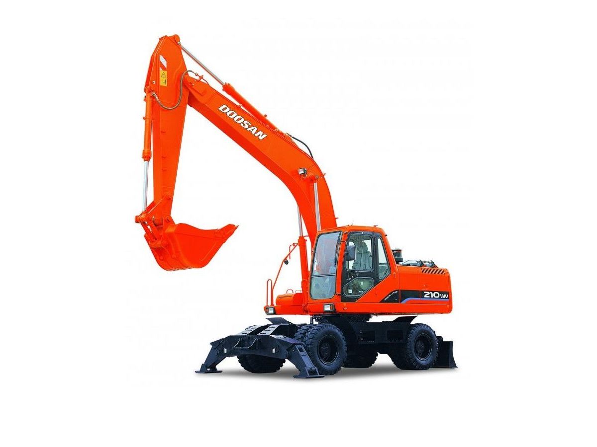 Вес колесного экскаватора. Doosan s210w-v. Doosan 210w-v. Экскаватор колесный Doosan 210w. Экскаватор Solar 210w-v.